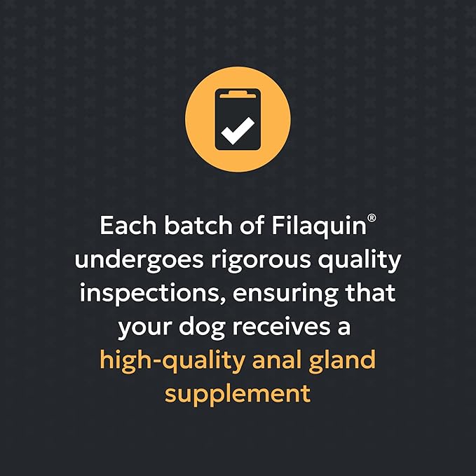 Nutramax Filaquin Anal Gland Supplement for Dogs, from The Same Company as Cosequin & Proviable, with Pre & Postbiotics and Psyllium Husk Fiber to Support Anal Gland Health, 90 Count Soft Chews