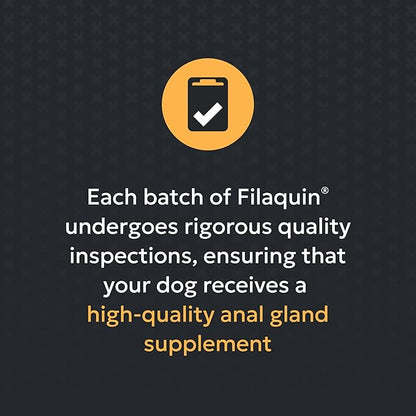 Nutramax Filaquin Anal Gland Supplement for Dogs, from The Same Company as Cosequin & Proviable, with Pre & Postbiotics and Psyllium Husk Fiber to Support Anal Gland Health, 90 Count Soft Chews