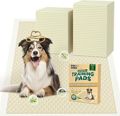 DOGGO DOUG Puppy Pads 7 Count Small 22x22in Bamboo Training Pads Deodorizing Leakproof Quick Drying Dog Pee Pads Super Absorbent Disposable Pee Pads for Dogs Puppies, Doggie, Cats, Rabbits