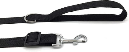 10FT Adjustable Dog Leash, Nylon Dog Leashes for Medium Large Dogs (Black)