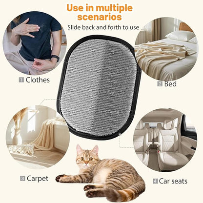 Five-Finger Electrostatic Pet Hair Remover Glove, Reusable Washable Magic Brush Pet Hair Remover Tool for Laundry, Couch, Carpet, Car Seat (2pcs)