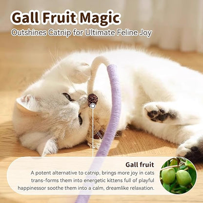 MAXTOOA Cat Toys for Indoor Cats Chew Ropes 3Pcs, Silvervine Stick 1Pcs with Gall Fruit, Interactive Catnip Toy for Kittens Dental Care Teeth Cleaning