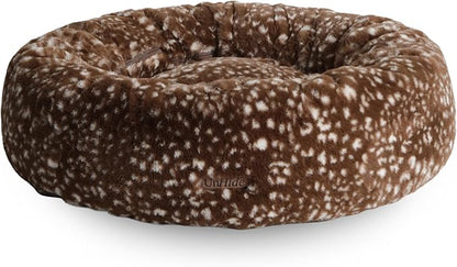 UnHide Floof Pet Bed - Large (35" x 12") - Extra Soft Dog Bed - Removable Faux Fur Cover - Machine Washable - Helps Ease Pet Anxiety & Provides The Perfect Sleep - Deer