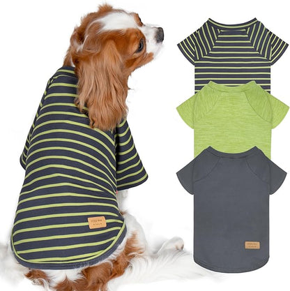 KYEESE 3Pack Dog Sweater, Soft Pet Sweatshirt Stretchy Pullover Dog Sweater for Small Medium Dogs Girl Boy, Fleece Lightweight Pet Shirt Clothes with Sleeves, XL