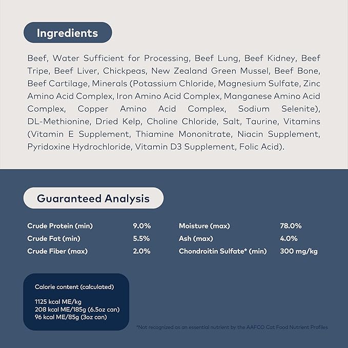 ZIWI Peak Wet Cat Food – All Natural, High Protein, Grain Free, Limited Ingredient, with Superfoods (Beef, Case of 12, 6.5oz Cans)