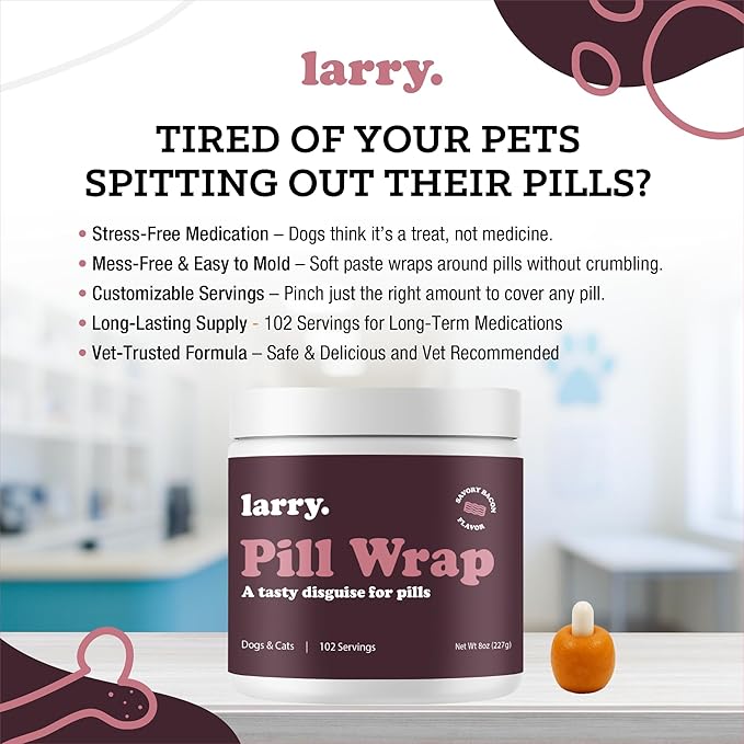 Bacon Pill Wrap for Dogs - Pet Pill Paste - Hide Dog Medication Pockets - Dog Treats for Medicine Hide Pill - 102 Servings - 8 oz - Made in USA