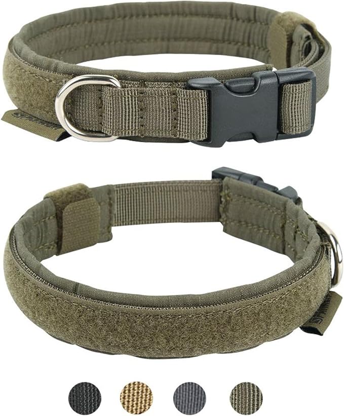 EXCELLENT ELITE SPANKER Nylon Puppy Dog Collar Adjustable Soft Padded Collar Heavy Duty Quick-Release Buckle Lightweight No-Choke for Small Medium Dogs(RGN,XS)