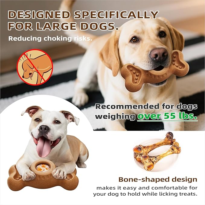 SHINKAI Refillable Frozen Dog Toy to Keep Them Busy - Tough Chew Toys for Aggressive Chewers, Indestructible for Medium & Large Dogs, Reduces Anxiety & Destructive Behavior