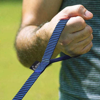 Hi Kiss Dog/Puppy Obedience Recall Training Agility Lead - 15ft 20ft 30ft 50ft 100ft Training Leash - Great for Training, Play, Camping, or Backyard(20ft,Black_Blue)