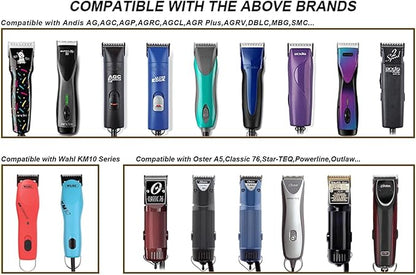 Audoc Wide Blades for Dog Grooming Blades Compatible with Andis,Oster A5,Wahl km10 Dog Clippers Stainless Steel Blades Blades for Animal Dog,Cat,Horse, (#30W(0.5mm))