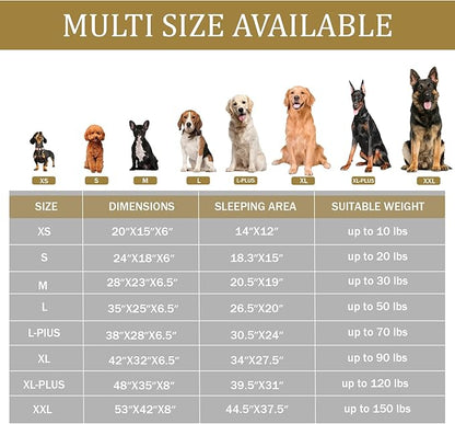 Bedfolks Orthopedic Dog Bed, Waterproof Dog Sofa Bed for Small Dogs & Cats, Egg Foam Pet Couch Bed with Removable Washable Cover and Nonslip Bottom, Brown