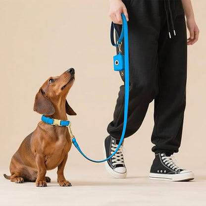 Didog Soft Padded Dog Collars for Medium Dogs, Colorful and Durable Dog Collar with Quick Release Buckle, Light and Breathable for Daily Walking, Blue, M