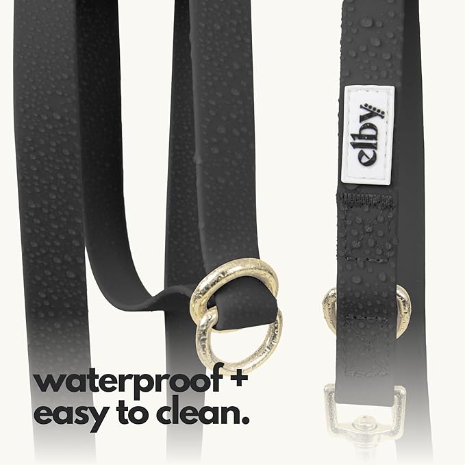 elby - Hands Free Dog Leash with Treat Pouch - Dog Walking Accessories - Dog Training Leash with Fanny Pack - Dog Accessories and Walking Essentials - Medium and Large Dogs (Black, Regular)