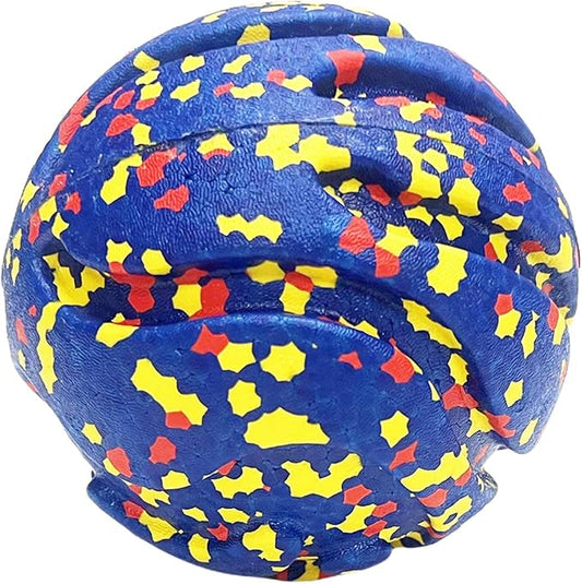 CAISHOW Dog Ball Squeak Toys (Bell Ball 5.12in Blue)