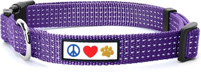 Pawtitas Reflective Dog Collar Adjustable Dog Collars for Small Dogs Puppy Collar Small Dog Collar Purple Dog Collar