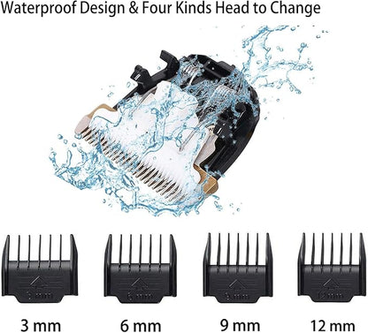 Highdas Dog Grooming Kit Clippers, Low Noise, Electric Quiet, Rechargeable, Cordless, Pet Hair Thick Coats Clippers Trimmers Set, Suitable for Dogs, Cats, and Other Pets(Grey)