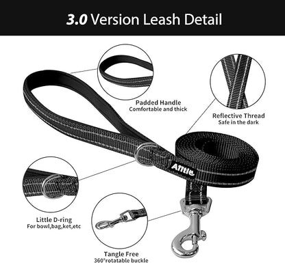 AIITLE Dog Harness, No-Pull Cat Harness with a Leash, Adjustable Reflective Dog Vest, Cat Harness Escape Proof, Outdoor Walking, Running,Training for Extra Small Dogs and House Cats Black XXXS