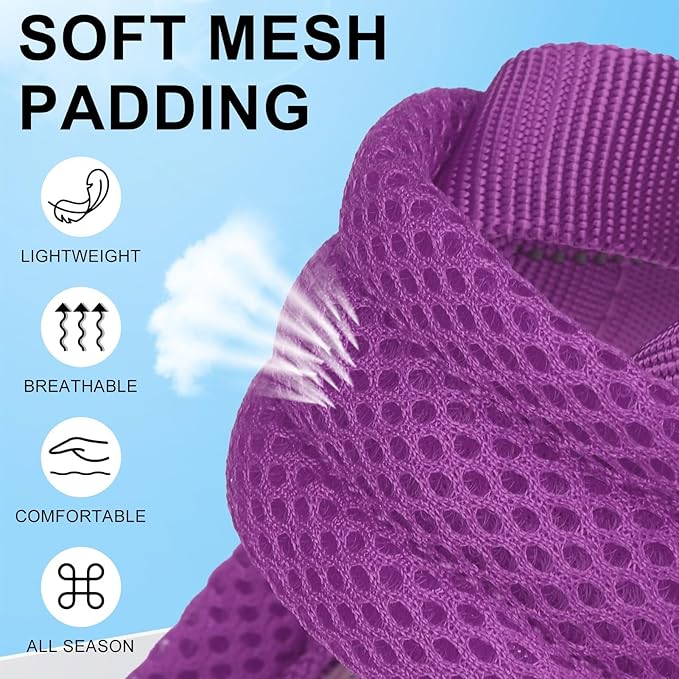 BEAUTYZOO Dog Harness for Small Dogs, No Pull Dog Harness and Leash Set, Soft Escape Proof Puppy Vest Harness with Handle, Reflective Lightweight Step in Harness for Girl Boy Dogs, Purple S