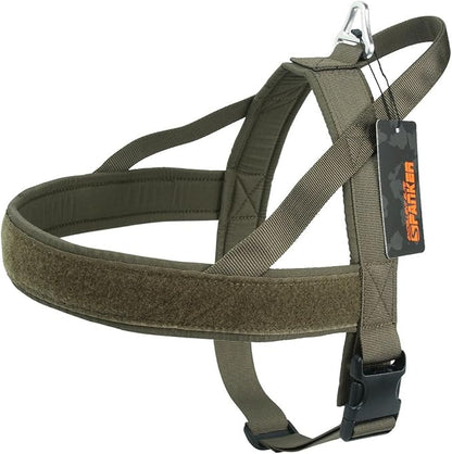 EXCELLENT ELITE SPANKER No Pull Dog Harness Padded Military Patrol Vest Adjustable Nylon Small Service Walking Dog Harness with Handle for Training Running(RGN-M)