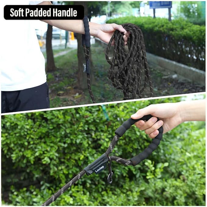Long Leash for Dogs 10ft 16ft 30ft 50 Feet 100 Foot Tie Out Check Cord Recall Obedience Rope Lead Extra Longline Long Dog Leash for Small Medium Large Dogs Outdoor Training Camping Tracking