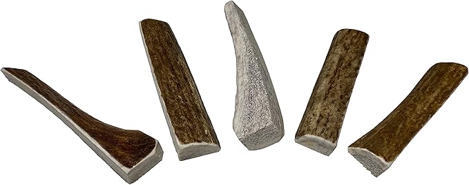 Elkhorn Premium Chews - X Small Split 5 Pack (for 0-10 lb Dogs and Puppies) Premium Grade Elk Antlers for Dogs (5 Pieces) Sourced in The USA