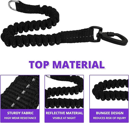 Long Dog Leash 30 FT: Heavy Duty Rope Leashes for Dogs Training with Swivel Lockable Hook Reflective Threads Bungee and Padded Handle - Dog Lead for Large Small Medium Dogs Outside Walking Hiking