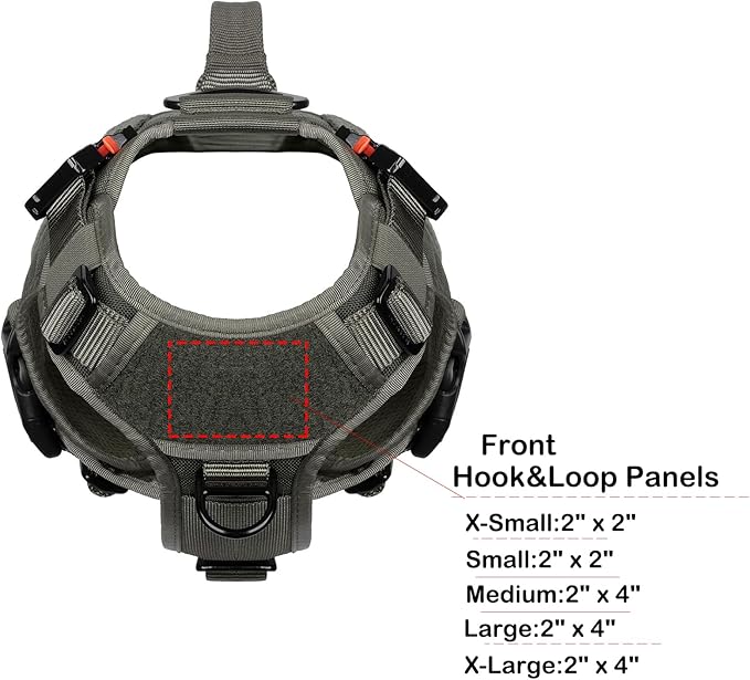 ICEFANG GN3 Tactical Dog Harness with 6X Buckle,Dog Molle Vest with Handle,3/4 Body Coverage,Hook and Loop Panel for ID Patch,No Pulling Front Clip (S (22"-27" Girth), Ranger Green)