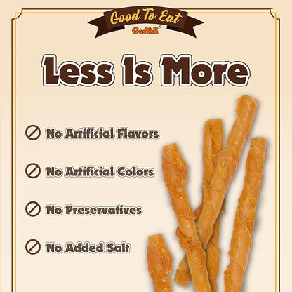 Gootoe Turkey Tendons for Dogs –All-Natural, Hypoallergenic Dog Treats, Rawhide Alternative, Long Lasting Puppy Chews, Healthy Dog Treats for Small Breeds, Twists (S), 10 Count Pack