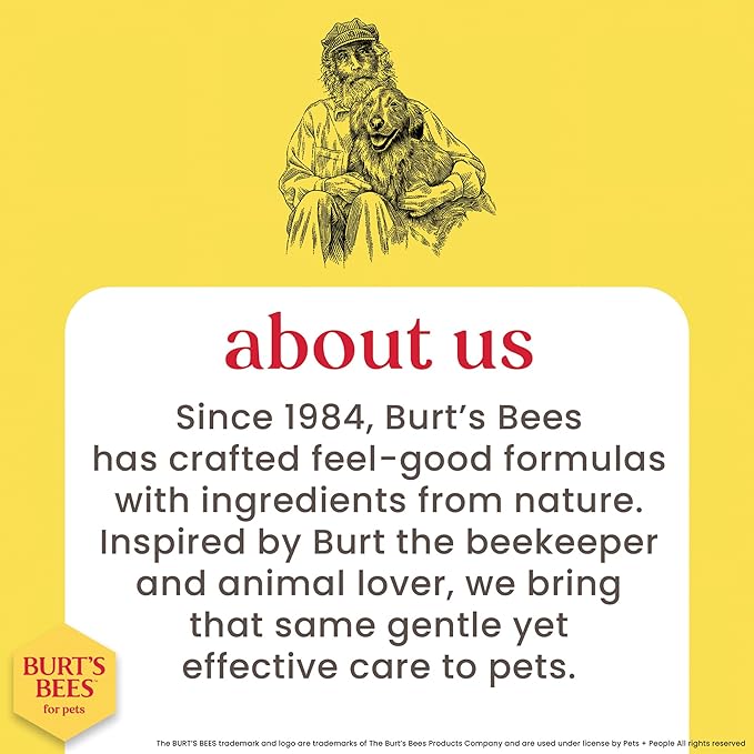 Burt's Bees for Pets Cat Dander Remover Wipes with Colloidal Oat Flour - Pet Dander Remover Cat Wipes for Allergy Relief, Dry Skin Relief for Cats and Kittens, 50 Count - 6 Pack