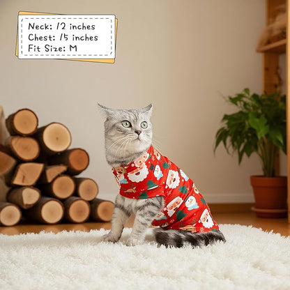 EXPAWLORER Cat Christmas Sweater - Sweaters for Cats Only Soft Warm Pet Clothes, Fall and Winter Xmas Coat Pullover Design, Fleece Sweatshirt Clothing Also for Puppy Small Dogs, Small