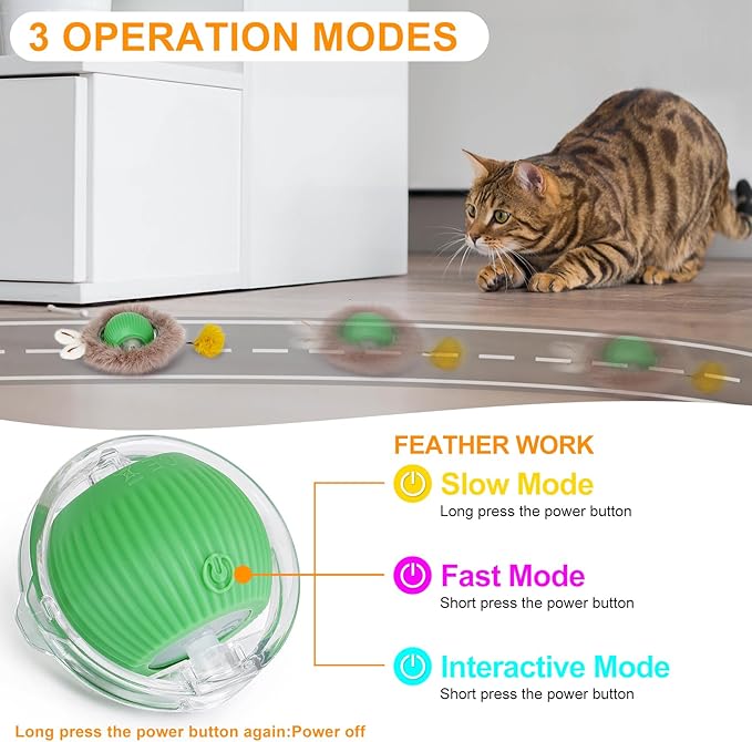 Hoobest Ball Frenzy Cat Mat Interactive with Motion Sensor | Rechargeable Ball with Beep & LED Lights | Engaging Game for Indoor Cats, Reduces Boredom & Encourages Play (Double Layer) (Sport Balls)