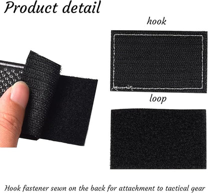 TACVEL 2 Pieces Emotional Support Animal Patch for Dog, Vest Removable Tactical Patches Hook and Loop Harness American Flag Dog Patches Set for Dog Harness Vest Collar