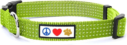 Pawtitas Reflective Dog Collar Adjustable Dog Collars for Small Dogs Puppy Collar Extra Small Dog Collar Green Dog Collar
