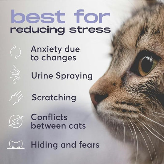 BUDDYJOY Cat Calming Diffuser Refills – Long-Lasting 30-Day Formula with Pheromones for Stress Relief, Relaxation, and Anxiety Reduction in Cats Easy to Use – (3 Refills)