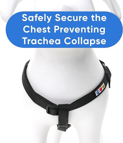 Pawtitas Solid Step-in Dog Harness – Adjustable No-Pull Vest for Puppies to Seniors, Safe & Comfortable XS Black