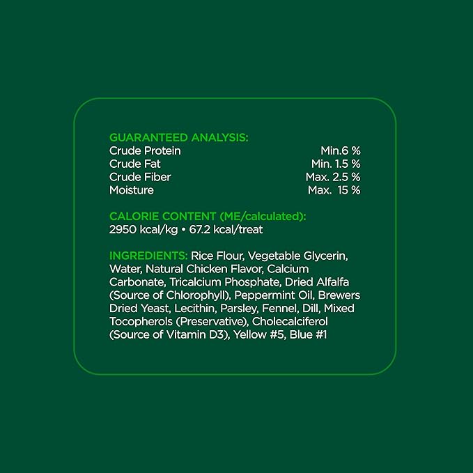 Minties Dental Chews for Dogs, 60 Count, Vet-Recommended Mint-Flavored Dental Dog Treats for Medium Dogs, Bones Clean Teeth, Fight Bad Breath, and Removes Plaque and Tartar