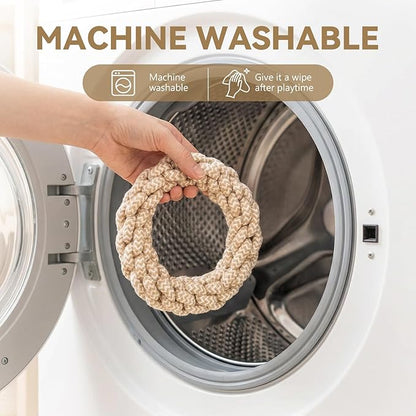 IRRESTRICO Durable Puppy Chew Toys for Teething, Tough Rope Toys for Small and Medium Dogs, Training Chew Rope, M Size