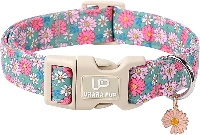 UP URARA PUP 4th of July Dog Collar–American Flag Dog Collars,Patriotic Stars & Baseball Pet Collar with Quick Release,Adjustable for Small/Medium Dogs