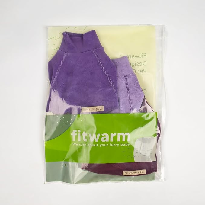 Fitwarm 3 Pack Classic Fleece Dog Sweater, Turtleneck Dog Sweatshirt, Dog Winter Clothes for Small Dogs Boy Girl, Pet Pullover Jumper, Cat Apparel, Purple, MediumPurple, Dark Red, XS