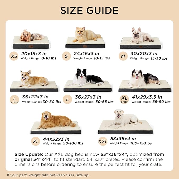 Bedsure Dog Bed for Small Dogs - Comfy Flat Puppy Beds with Removable Washable Cover, Orthopedic Egg Crate Foam Pet Mat, Suitable for Pet Up to 15 lbs