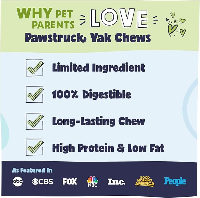 Pawstruck Large Himalayan Yak Cheese Chews for Dogs - Premium Long Lasting Natural Treat for Aggressive Chewers Limited Ingredient - Pack of 10 - Packaging May Vary