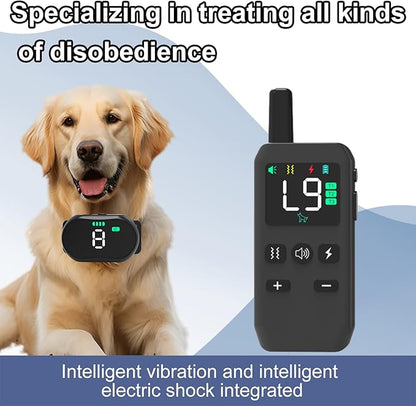 Dog Shock Collar Dog Training Collar with Remote Innovative IPX67 Waterproof with 4 Training Modes, Rechargeable E-Collar for All Breeds- P24-Black