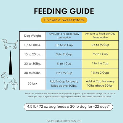 The Pets Table Chicken & Sweet Potato Air Dried Dog Food, 1 lb / 16 oz Bag