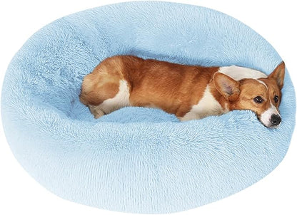 JOLLYVOGUE Dog Bed, Calming Anti-Anxiety Large Dog Bed, Fluffy Donut Cushion for Medium and Large Pets (27"/30"/36")