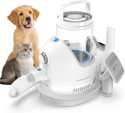 Neakasa P2 Pro Dog Grooming Kit, Dog Clippers Vacuum Suction 99% Hair, Pet Grooming with 5 Proven Tools, 2L Large-Capacity Easy Empty Dustbin for Dogs Cats Animals