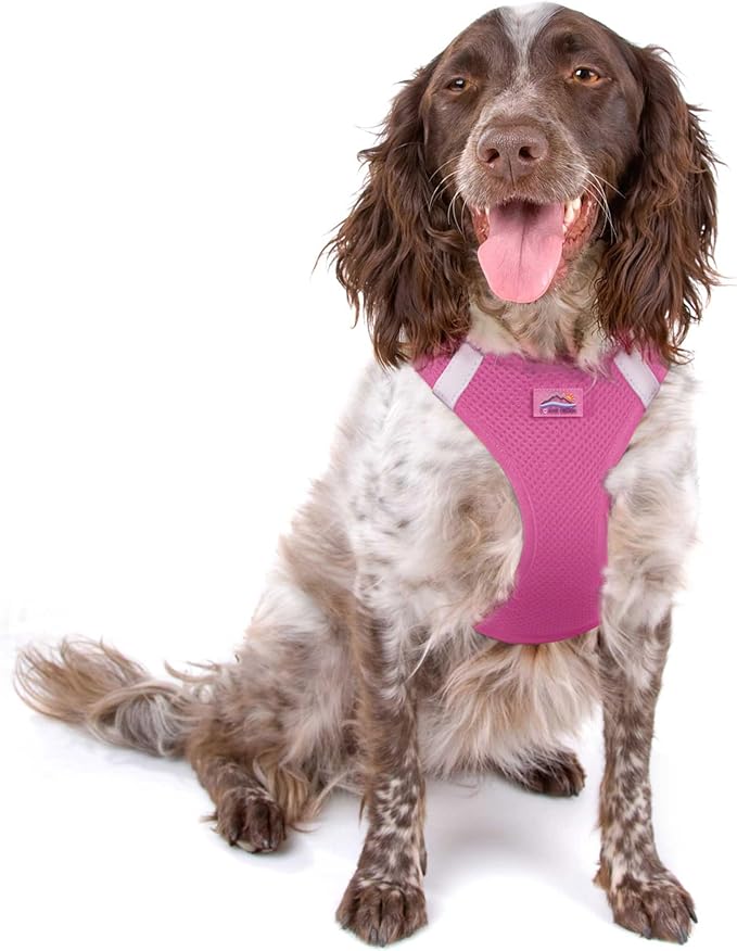 DOGGIE DESIGN Choke Free Reflective Step in Ultra Harness Pink American River (XXL)