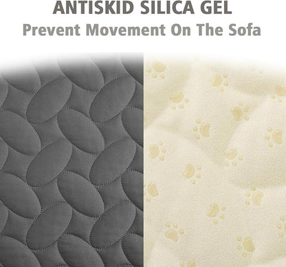 Ameritex Pet Bed Cover Dog Bed Blanket for Sofa and Furniture Waterproof New Pattern Design (68x82 Inch, Dark Grey)