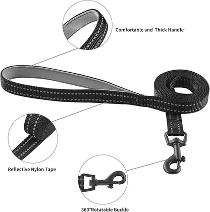 Hipubby Dog Harness and Leash Set, No Pull Soft Mesh Puppy Harness for Small Medium Dogs, Cats - Step in Reflective Breathable Lightweight Vest Harness for Walking, Training - Black, XXS