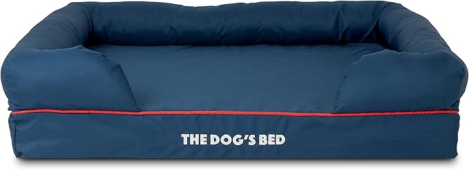 The Dog’s Bed, XL Oxford Blue, Memory Foam, Pain Relief: Arthritis, Hip & Elbow Dysplasia, Post Surgery, Lameness, Supportive, Calming, Waterproof Washable Cover, Veterinary Approved