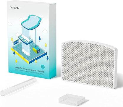 PETGUGU 1 Pack Replacement Filters of Cat Water Fountain for PF1/PF1L, Automatic Pet Fountain Filter Set Special (1 Pcs)